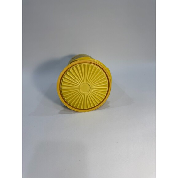 Tupperware Servalier Vintage Yellow Tea 5 cup CANISTER 811-2 w/ Lid 812-1 - Picture 10 of 11